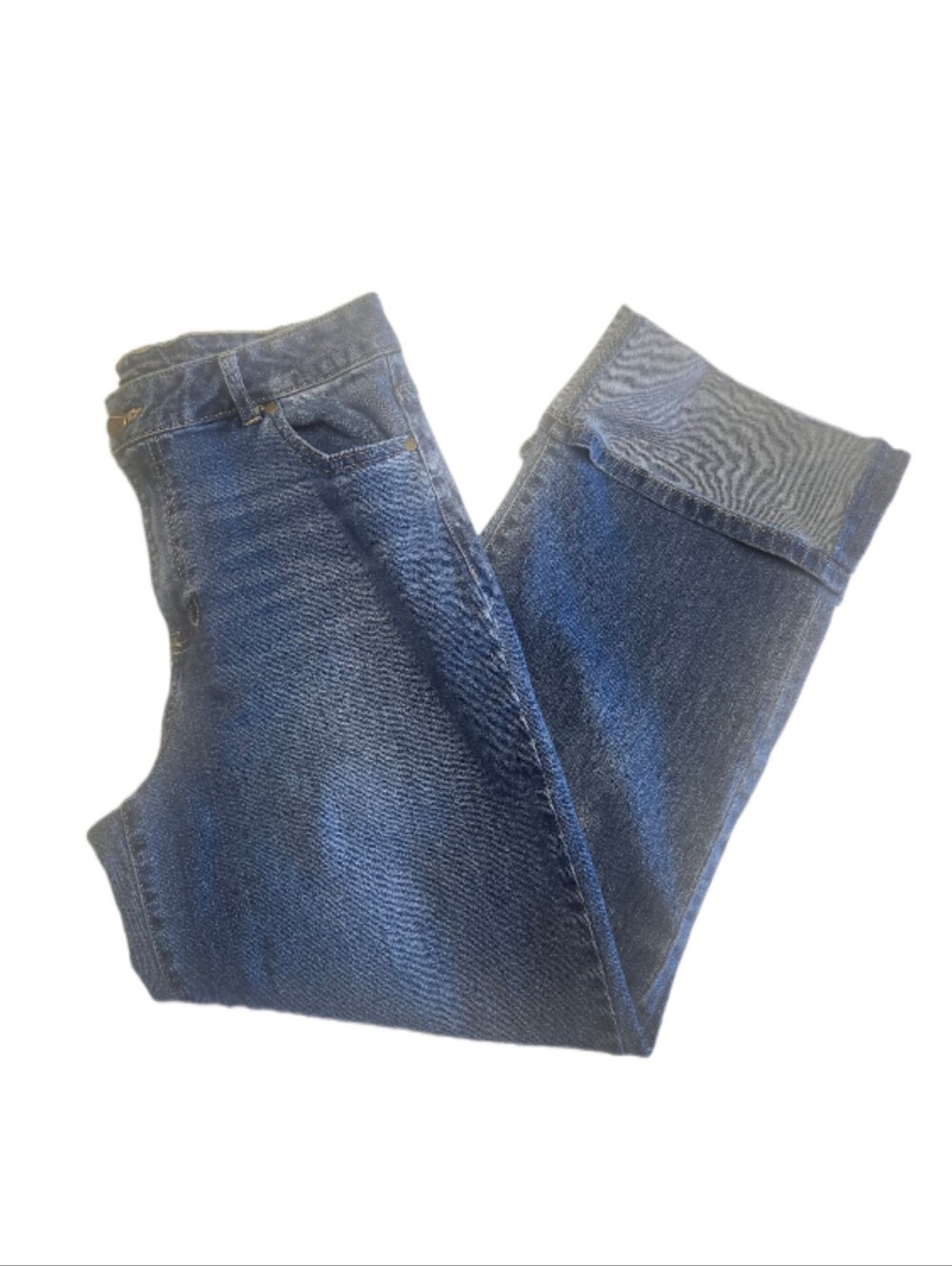 D. Jeans Mid Rise Wide Leg Cropped & Cuffed Barrel Leg Jeans. 10